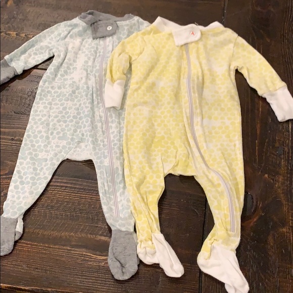 organic zipper onesie